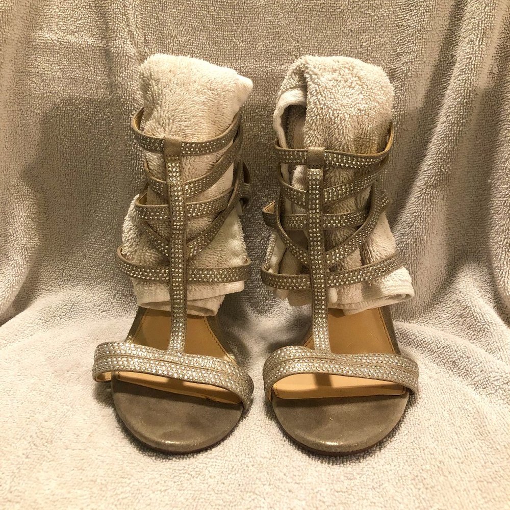 Audrey Brooke - rhinestone strappy sandal